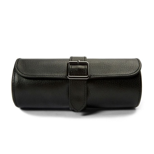 WOLF British Racing Triple Watch Roll in Black