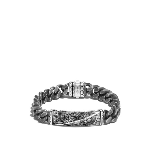 Alson Special Value John Hardy Silver Classic Chain Reclaimed Reticulated Curb Link Station Bracelet
