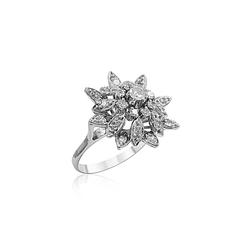 Alson Estate 14K White Gold Diamond Cocktail Ring