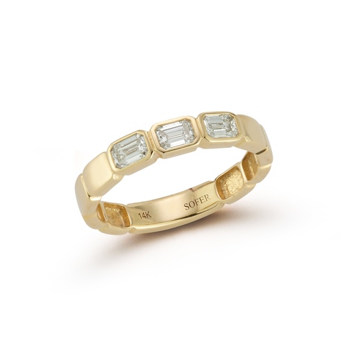 Alson Signature Collection 14K Yellow Gold East-West Bezel Set Diamond Band