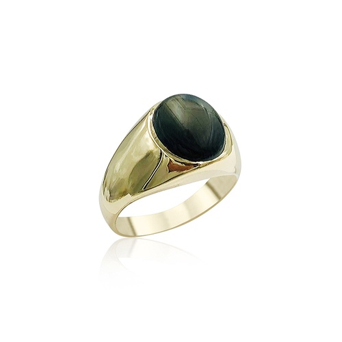 Alson Estate Collection 14K Yellow Gold Black Star Sapphire Ring