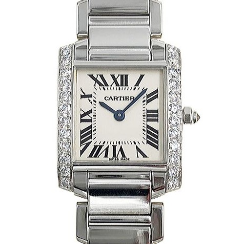 Alson Pre-Owned Cartier Tank Francaise Small Model 18K White Gold
