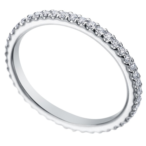 Mark Patterson Platinum Shared Prong Diamond Eternity Band