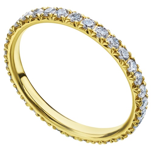 Mark Patterson 18K Yellow Gold Four-Prong Diamond Eternity Band