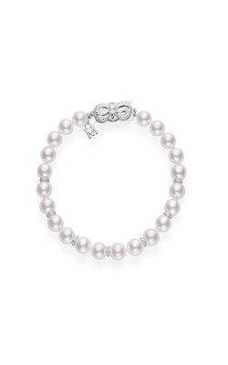 mika【MIKIMOTO】ダイヤ付 K18 約6.5-7.0mm 370 Mikimoto 18K White Gold 7