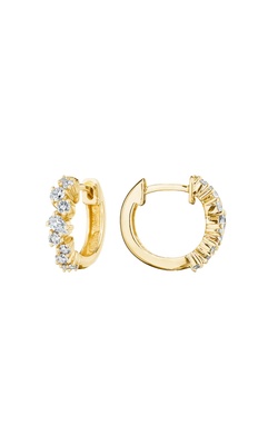 Penny Preville 18K Yellow Gold 14MM Stardust Diamond Huggie Hoop