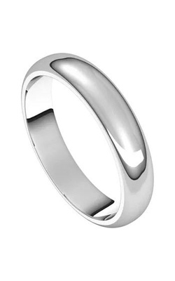 Alson Signature Collection 18K White Gold 4MM Half Round Band, Size 6 thumbnail 1