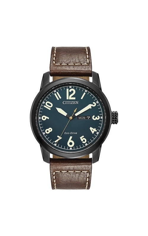 Citizen Chandler Dark Blue Dial Men's Brown Leather Watch