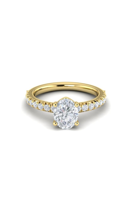 Medawar Crown Collection 14K Yellow Gold 1.50ct Oval Lab Grown Diamond Engagement Ring