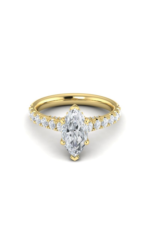Medawar Crown Collection 14K Yellow Gold 2.00ct Marquise Lab-Grown Diamond Engagement Ring