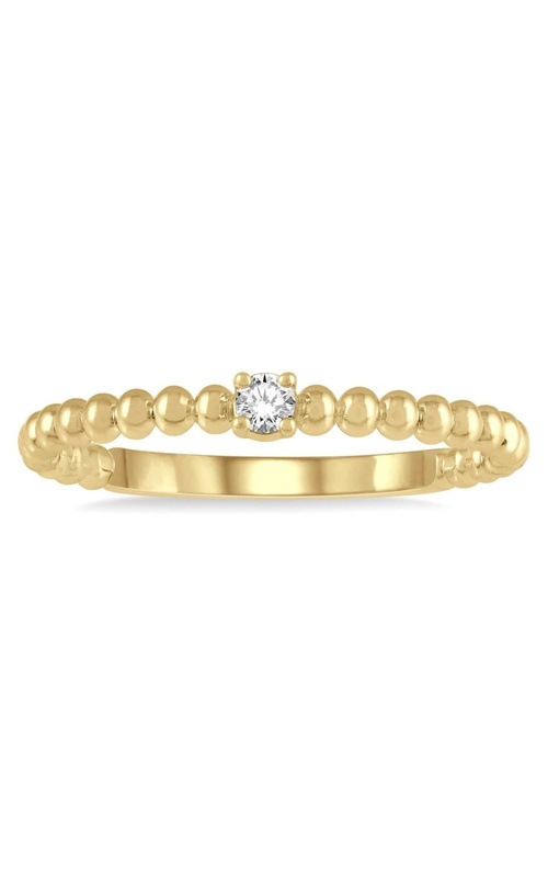10k Yellow Gold .05ct Round Diamond Petite Stackable Ring