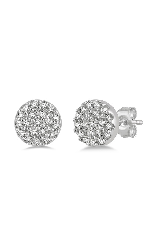 Diamond Circle Stud Earrings