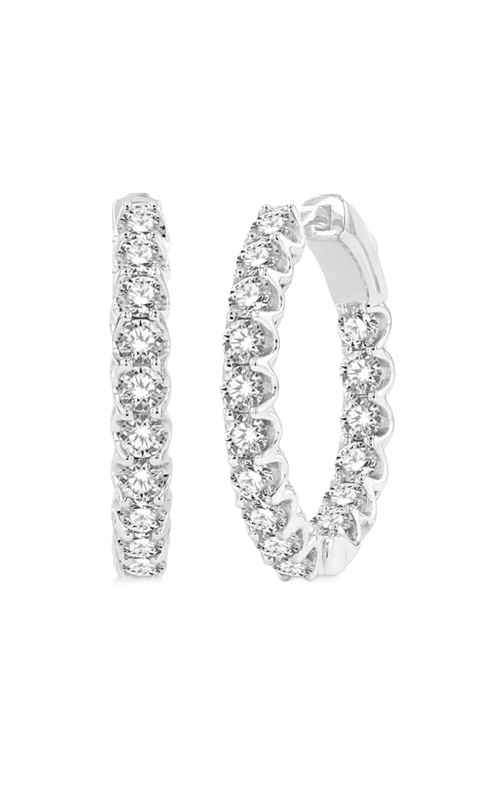 2.00cttw Diamond In-Out Hoop Earrings