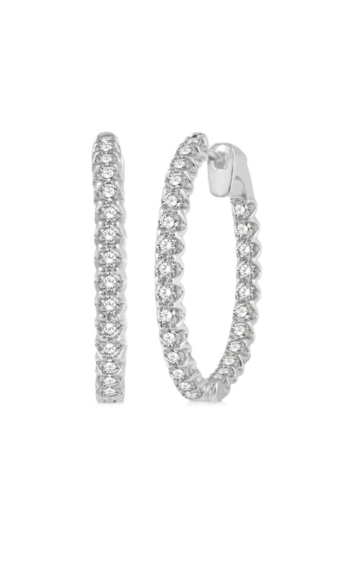 2cttw Diamond In & Out Hoop Earrings