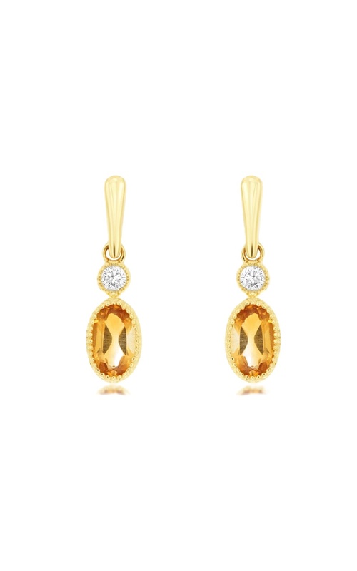 Citrine and Diamond Earrings