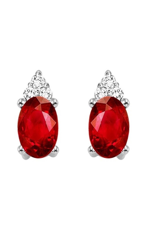 Oval Garnet Earrings