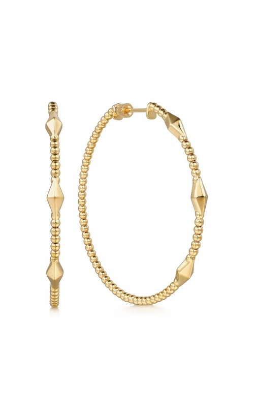 50mm Bujukan Hoop Pyramid Earrings