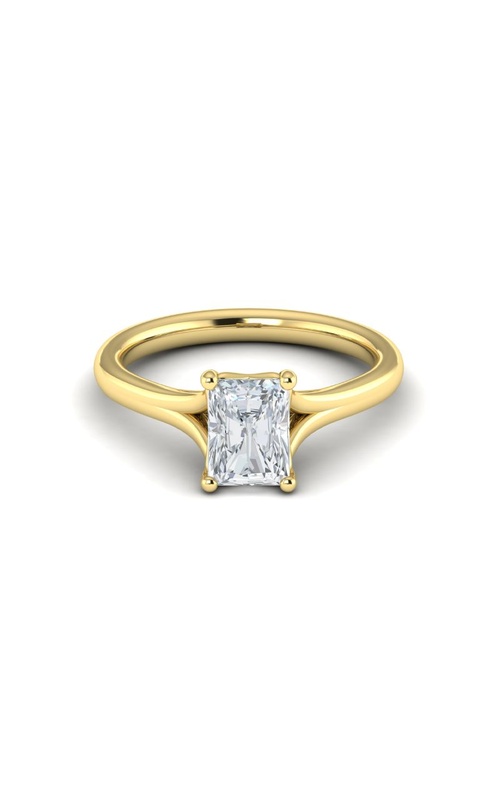 Medawar Crown Collection14K Yellow Gold 1.54ct Emerald Cut Lab Diamond Engagement Ring