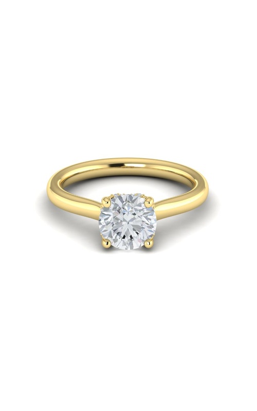 Medawar Crown Collection 14k Yellow Gold 1.50ct Round Lab Grown Diamond Engagement Ring