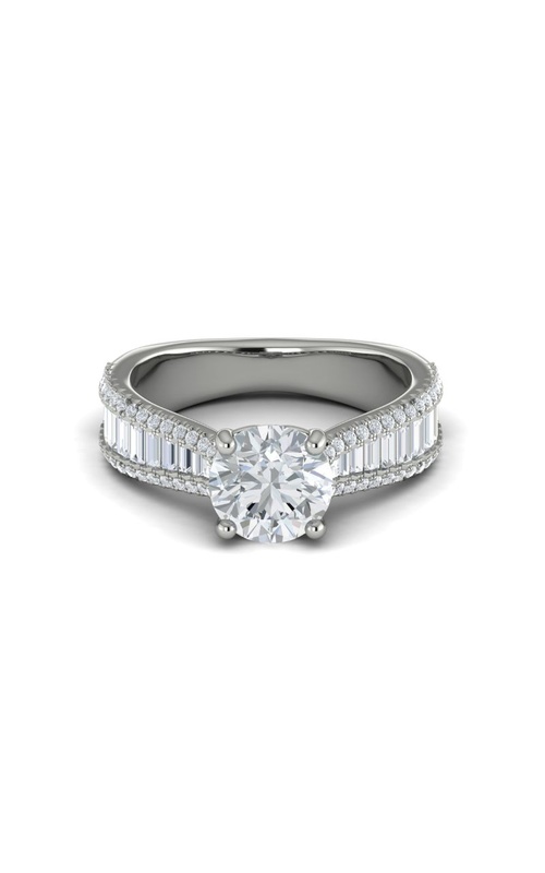 Medawar Crown Collection 14K White Gold 2.00ct Lab Diamond Engagement Ring