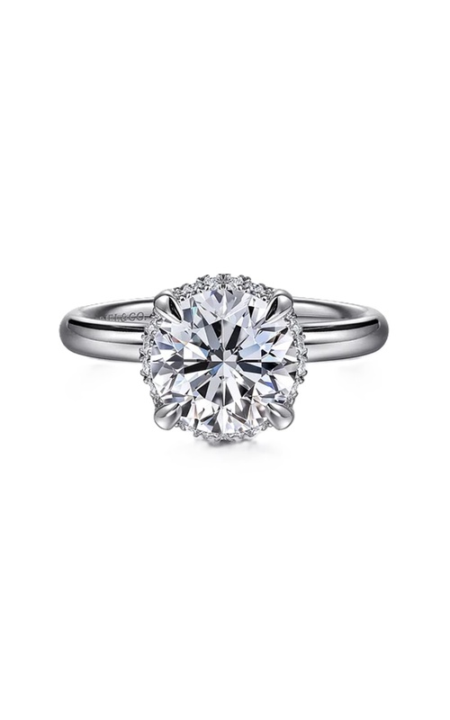 Diamond Hidden Halo Solitaire Semi Mount Round Center