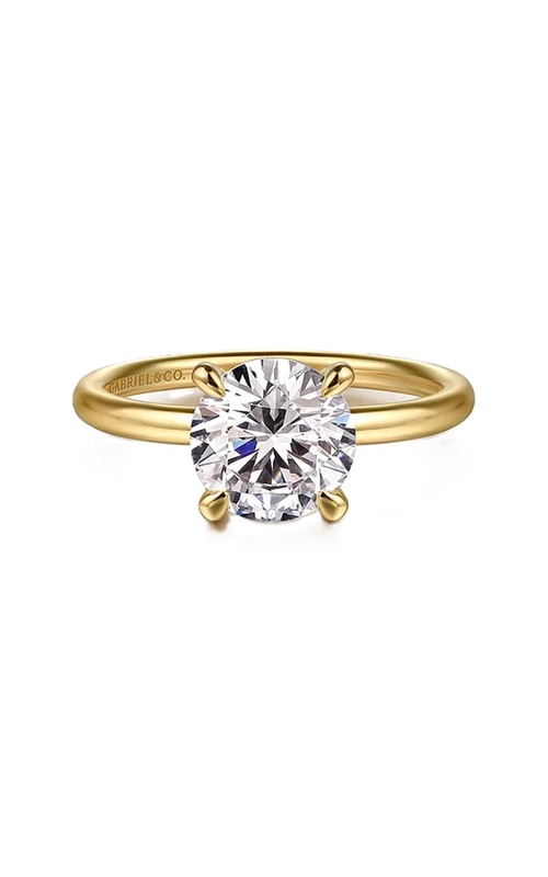 14k Yellow Gold Round Solitaire Semi Mount