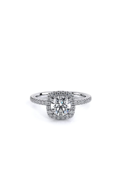 Pave Halo Diamond Engagement Ring