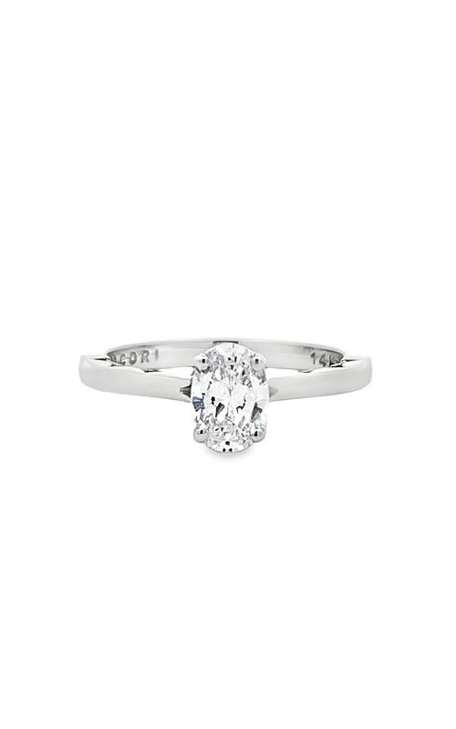 Tacori 14K White Gold Oval Diamond Ring Semi-Mount