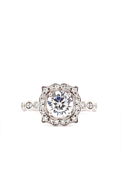 14k White Gold Diamond Semi-Mount Engagement Ring