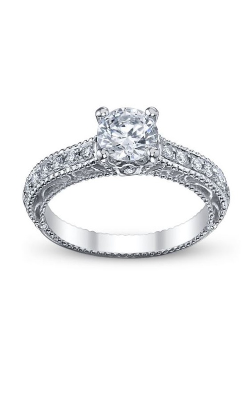 Verragio 18K White Gold Venetian Engagement Ring