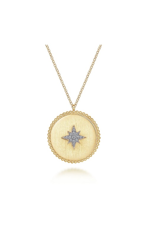 Medallion Necklace with Diamond Star