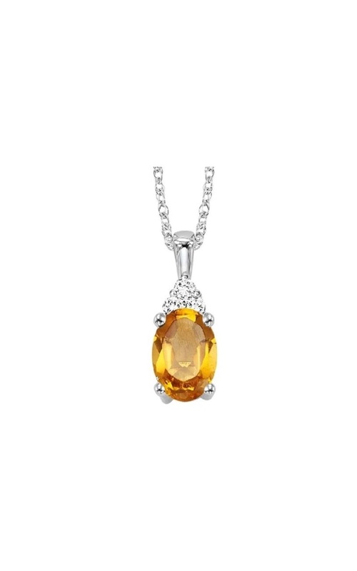 Citrine and Diamond Pendant
