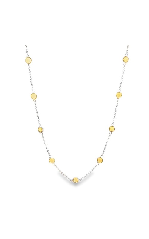 Citrine Bezel Set Necklace