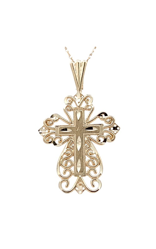 Estate Gold Cross Pendant w/chain