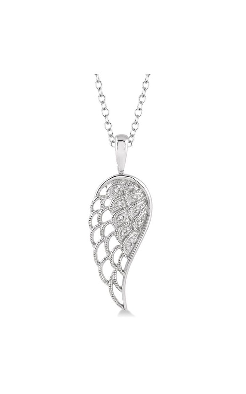 Silver Angel Wings Diamond Fashion Pendant