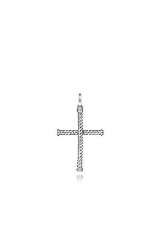 Sterling Silver Twisted Rope Cross Pendant
