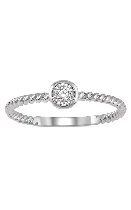 Diamond Beaded Shank Promise Ring
