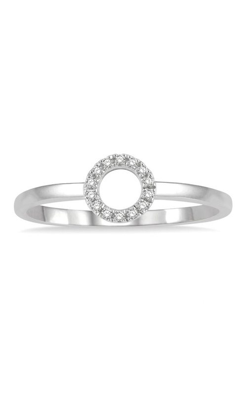 Diamond Open Circle Ring