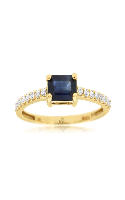 14k Yellow Sapphire and Diamond Ring
