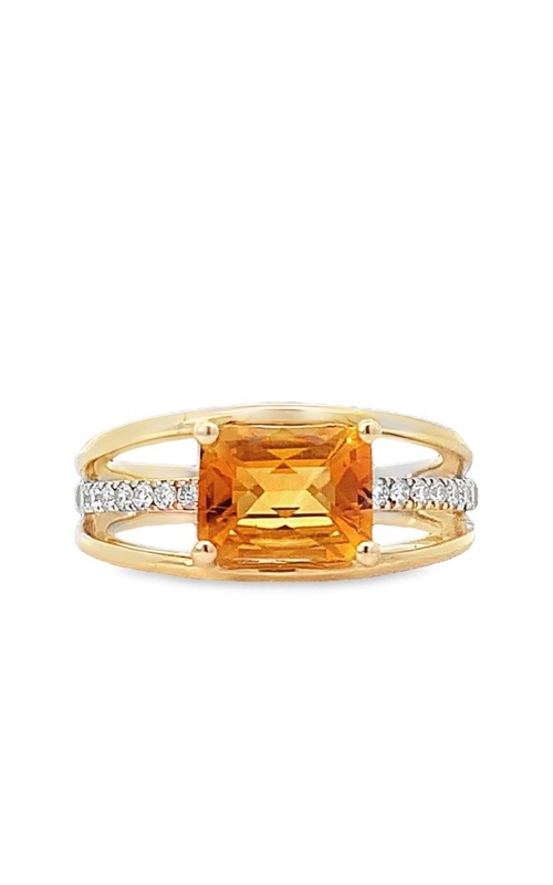 Citrine and Diamond Ring