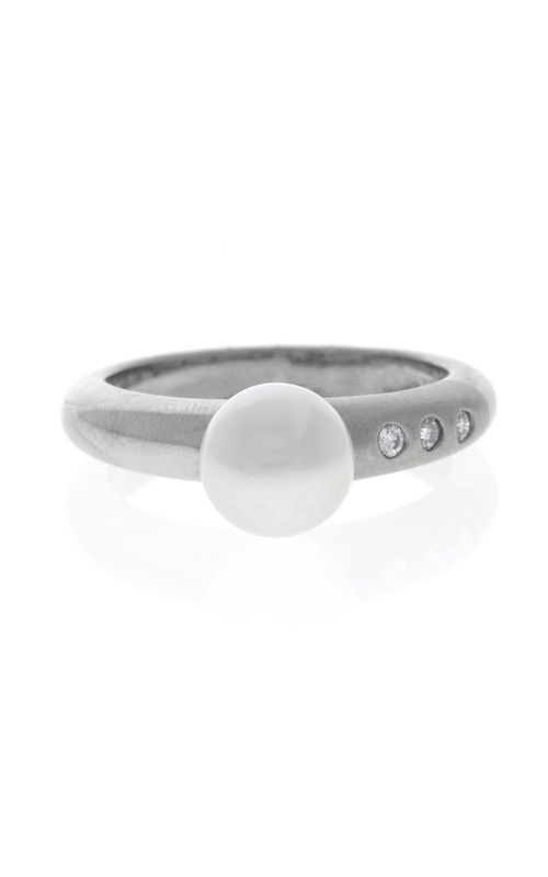 14K White Gold Pearl Fashion Ring