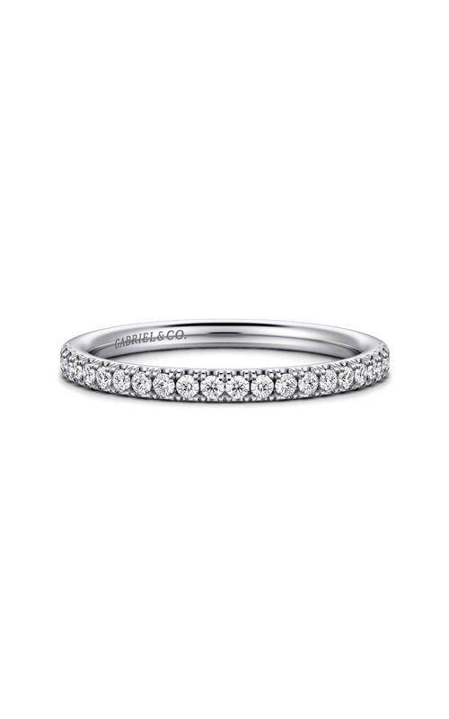 14K White Gold Diamond Wedding Band