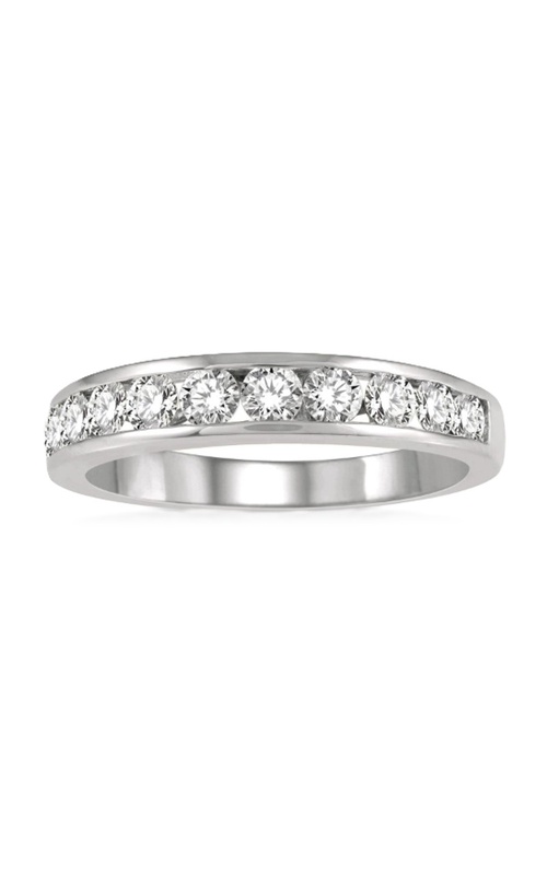 14k White Gold Diamond Band