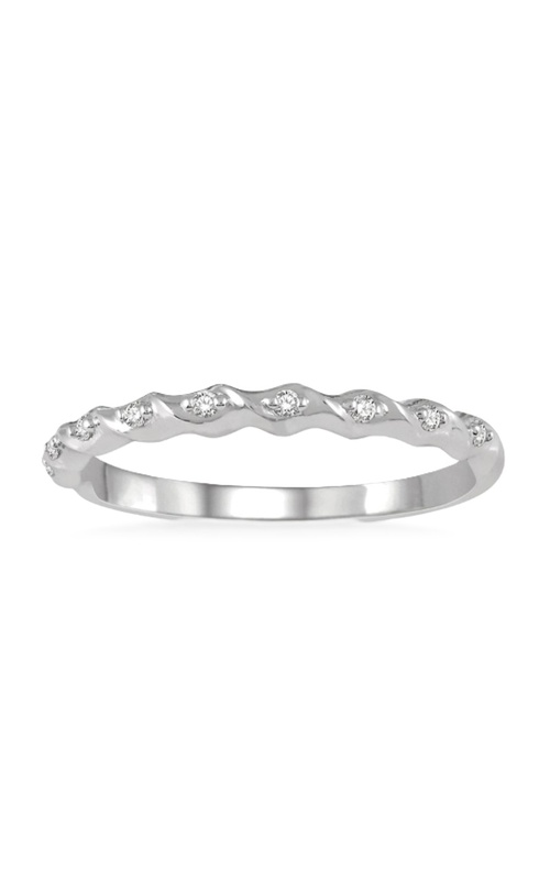 14k White Gold Diamond Stackable Ring