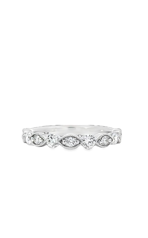 Diamond Round/Marquise Shape Alternating Band
