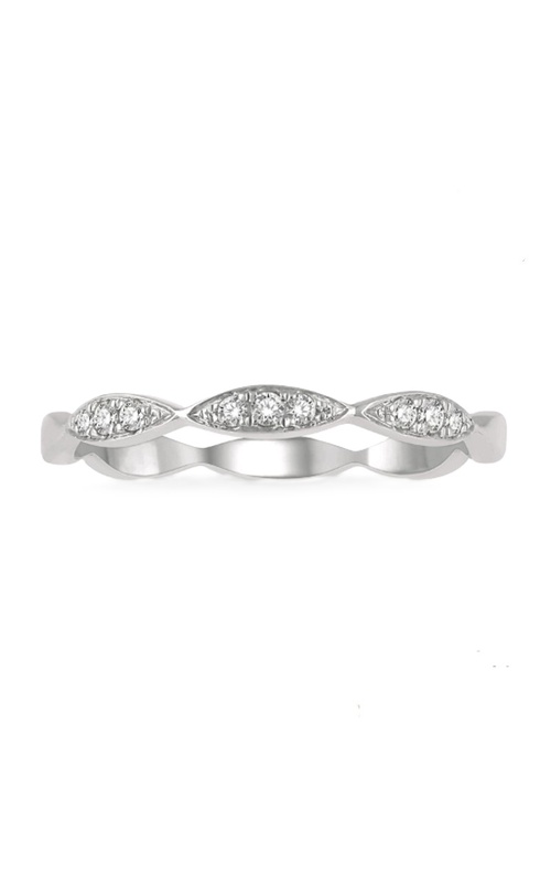 14k White Gold Diamond Stackable Ring