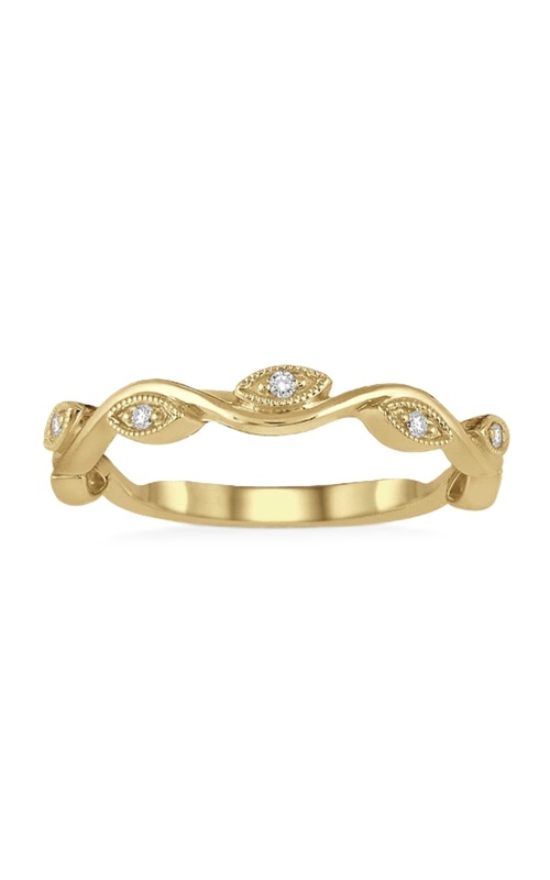 14k Yellow Gold Diamond Stackable Ring