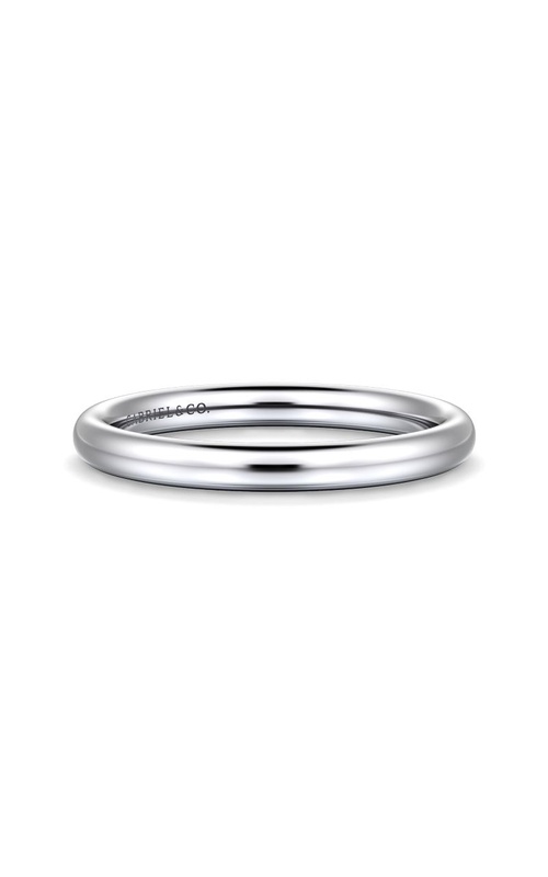 14K White Gold Wedding Band
