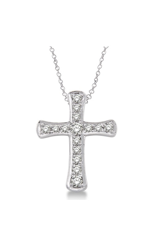 Silver Cross Diamond Pendant
