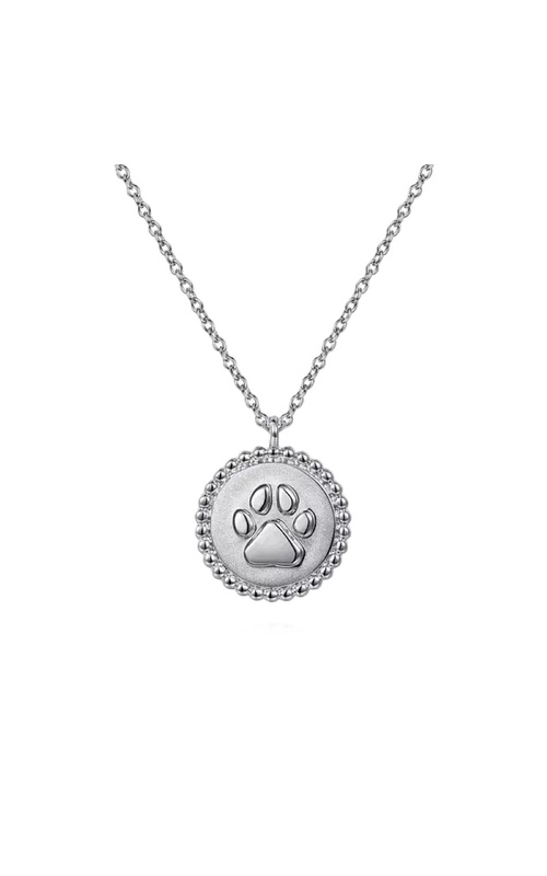 Sterling Silver Paw Print Pendant